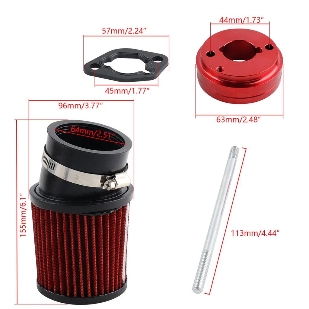 Motorteile Lufteinlass Luftfilter-Kit Für Go-Karts & Mini-Bikes 6,5 PS Honda-Klon GX160 GX200 Go-Kart Predator 212cc