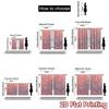 2D FLAT PRINTING 2pcs Curtains (Without Rod) Geometric Pink Design Ramadan holiday curtains Versatile Polyester Curtains Outdoor