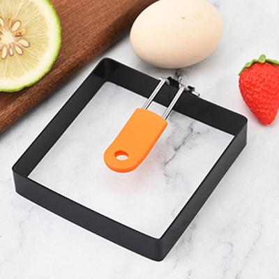 3.9 In 1/2 Pcs Egg Ring Square Egg Ring with Anti-scald Handle Egg Muffins Omelet Maker Non-stick Egg Cooker Ring for Frying Egg