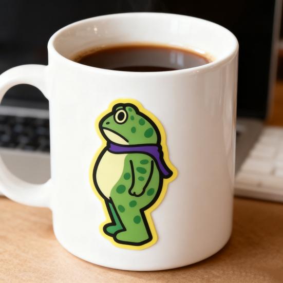 10Pcs Frog Protest Stickers Easy To Apply Waterproof Bumper Sticker Waterproof Vinyl Decal for Laptop Water Bottle,Car