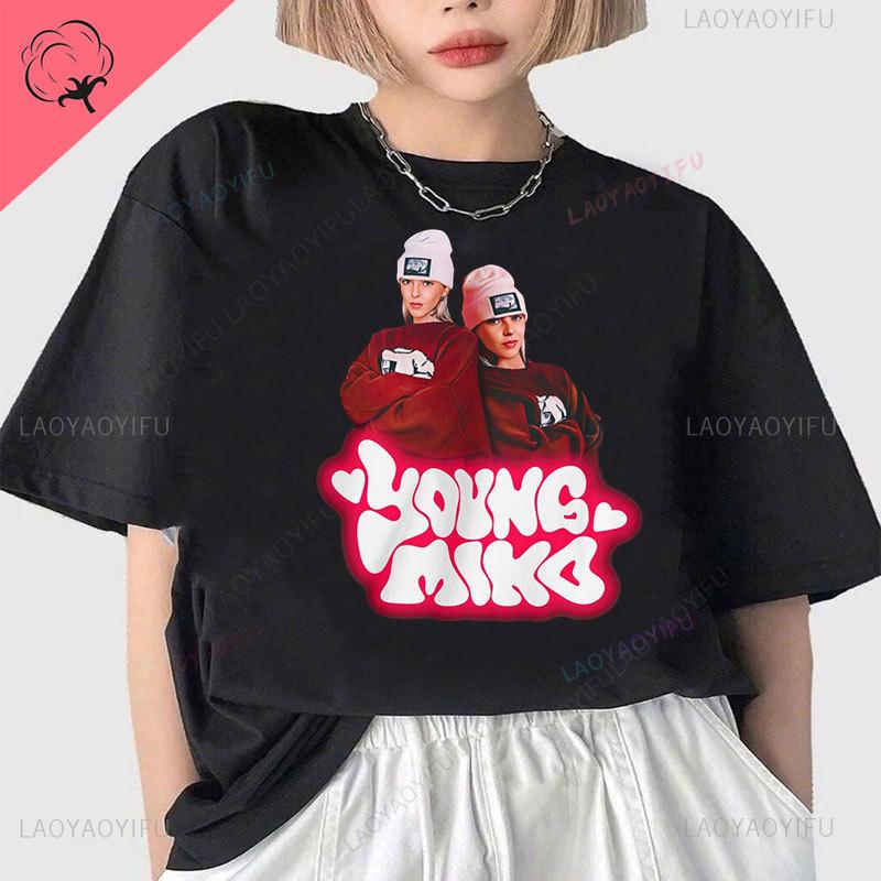 Camisetas Young Miko T Shirt Playera Baby Miko 90s Vintage Tee World Tour New Fashion Hot Popular Beautiful Women Y2k Clothes
