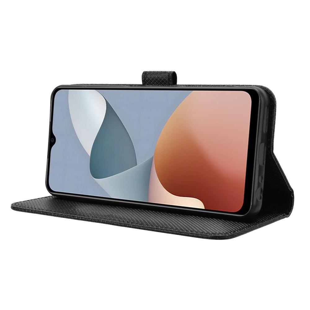 For ZTE Blade A34 Leather Case Wallet Phone Cover Diamond Texture