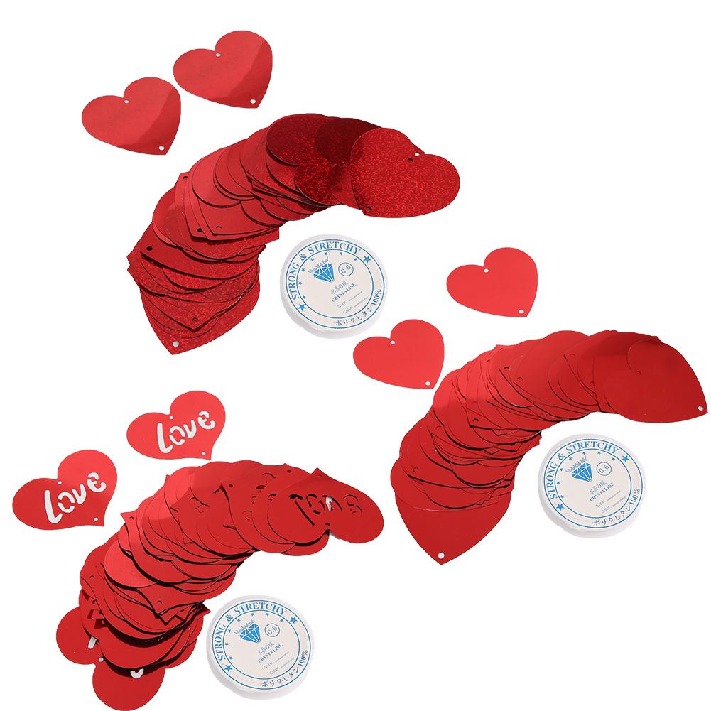 100pcs  Shape Confetti Plastic Paper Scrap Birthday Wedding Party Valentine\'s Day Decoratio