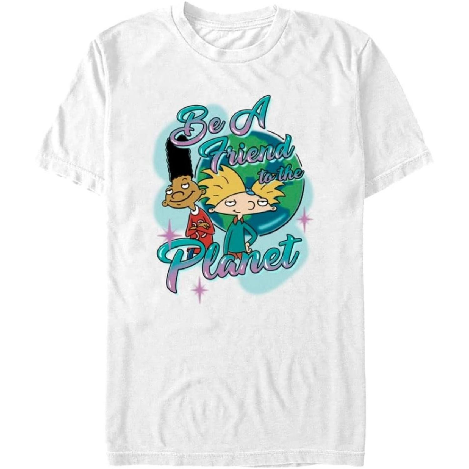 Nickelodeon Большие и высокие Эй, Арнольд Крутые Друзья Земли Мужские Топы Футболка с коротким рукавом S