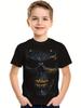 Kids Clothes Boys Tshirt Short Sleeve 3D Skull Print Children Summer Clothes Creative Stylish Streetwear Round Neck Girl Clothes