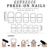 Independence Day French Tip Press on Nail Short Square Fake Nail Glues on Nail Artificial False Nail for Nail Decors