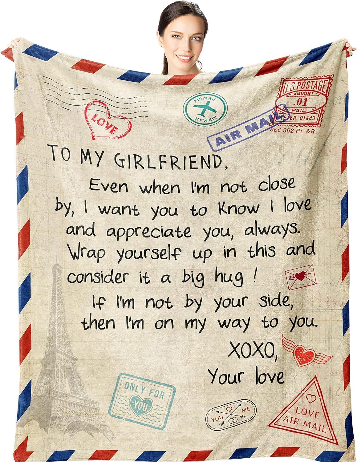 Wisegem Soft Cozy Throw Blanket x Perfect Romantic Gift for Girlfriends Christmas Birthday Valentines Day  Anniversary 40x50in
