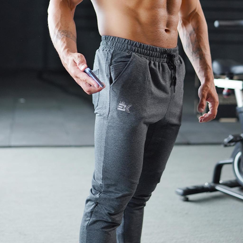 BROKIG Zip Jogger Pants with Double Slim and Perfect for Gym Wear Men's Pockets, Fit, Breathable, Stretch, (Size M, Black)