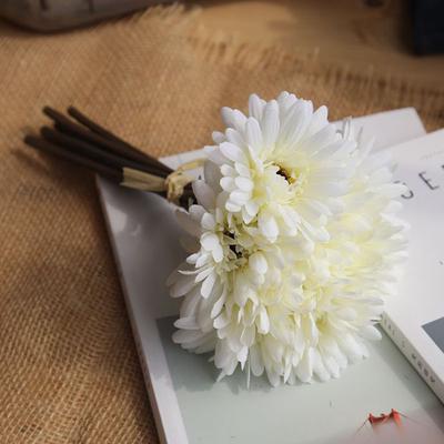 Artificial Flower Bouquet Silk Fake Gerbera Daisies Flowers for Home Wedding Decoration