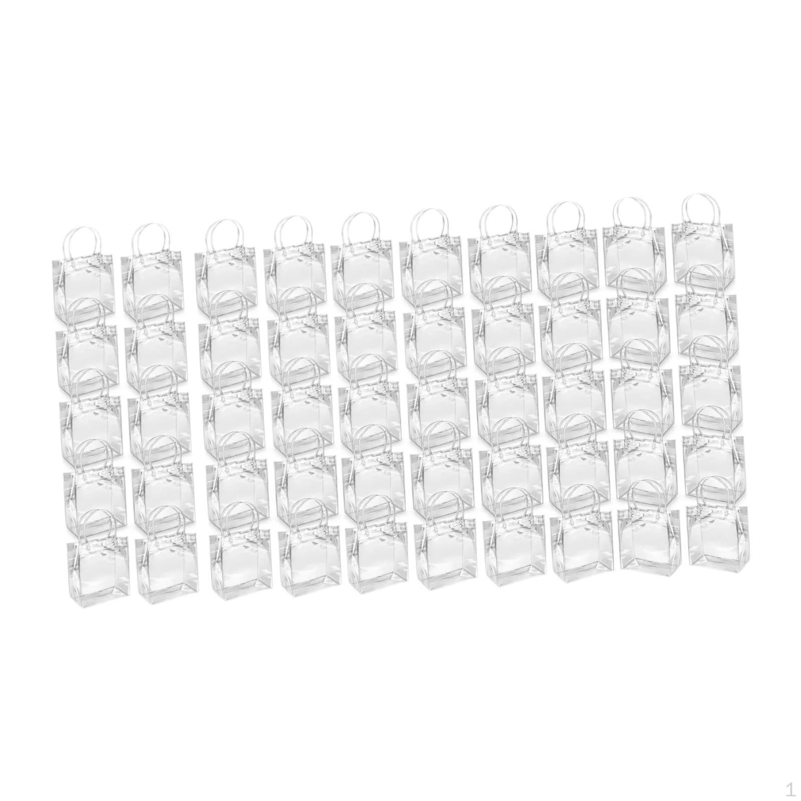 

50 шт. Прозрачные подарочные пакеты Пакет для угощений Цветочная упаковочная бумага Упаковка букета цветов Прозрачный пакет-тоут с