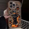 Halloween Black Cat Witch Phone Case for Samsung S26 S25 S24 S23 S22 S21 S20 F06 M16 Note 20 FE Plus Ultra 4G 5G Soft TPU Cover