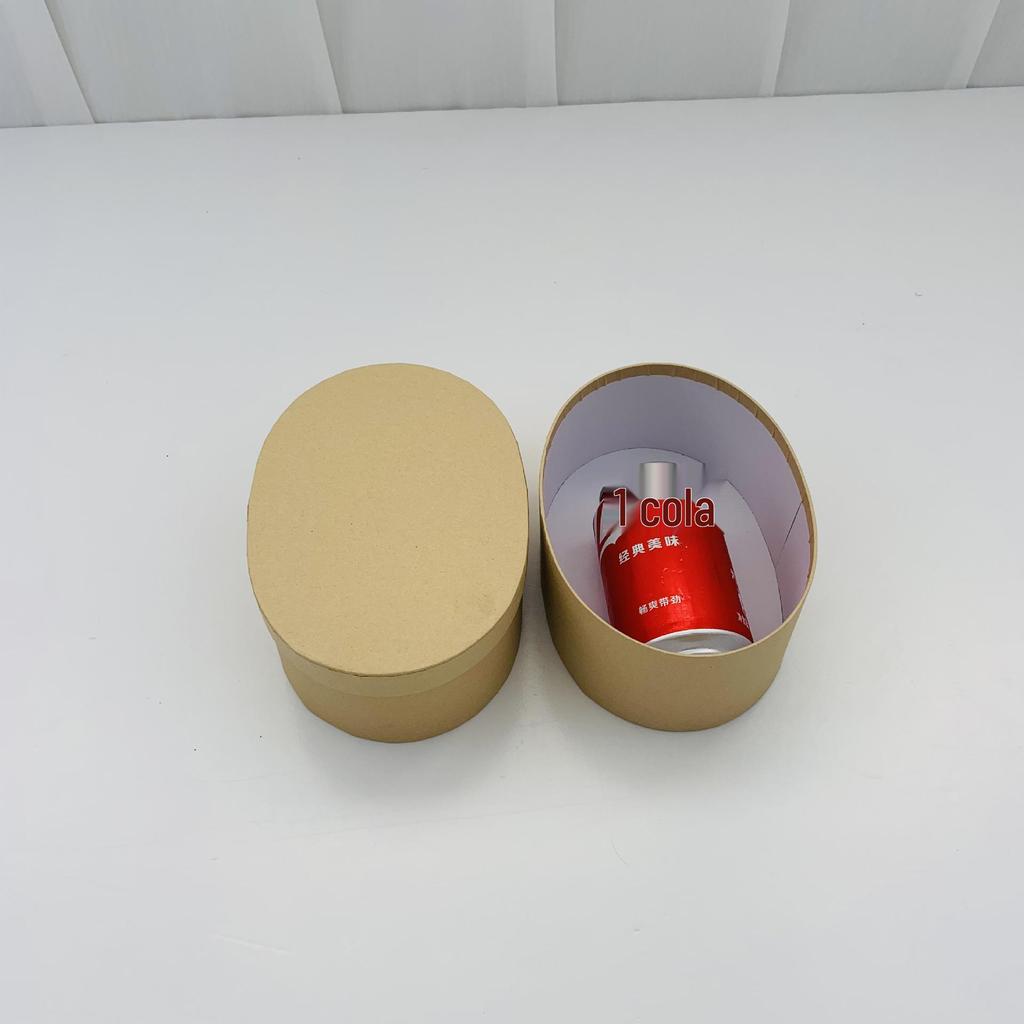 Teacher's Day Kraft Paper Gift Box: Transparent Oval Cookie & Candy Baking Packaging Box