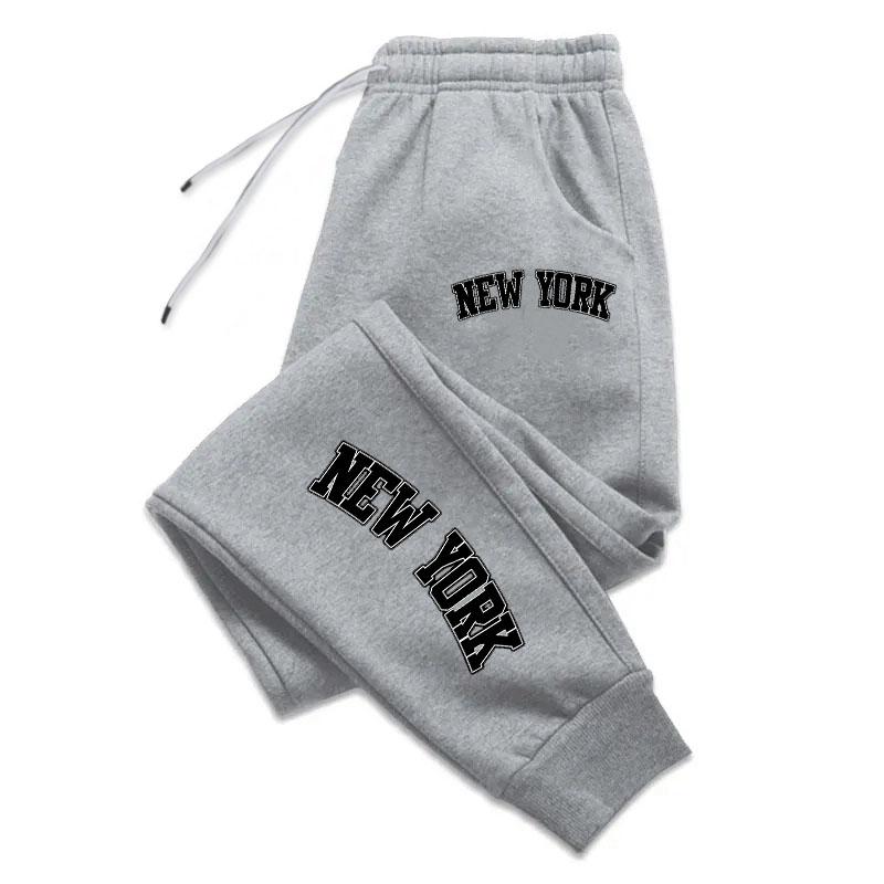 New York Print Sports Pants for Men Casual Long Pants Sweatpants 2025 Outdoors Jogging Fashion the Four Seasons Daily Versatile Men's Clothing