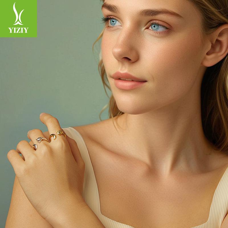 Tier Fuchs Offener Ring, Charm S925 Sterlingsilber Ring