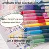 Large Capacity Colored Rollerball Pen - Quick-Drying, Carbon Neutral Ink, Water-Based, Ideal for Signatures and Journaling