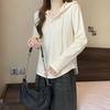Plus Size Women Casual Hooded Long Sleeve Solid T Shirt Top