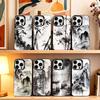 Chinesische Landschaft Handyhülle Für iPhone 17,16,15,14,13,12,11 Plus,Pro Max,XS,Bunte Silberne Handyhülle Funda Cover