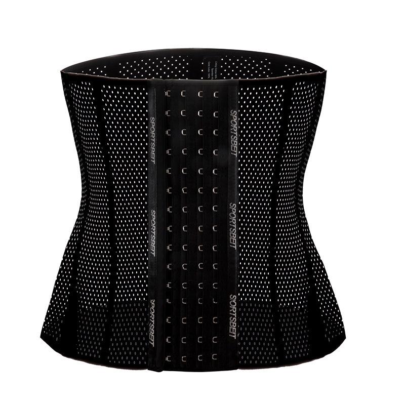 Пояс-корсет после родов с застежкой: Женский латексный корсет для формирования фигуры и фитнеса с 4 рядами, 15 крючков XXL чёрный