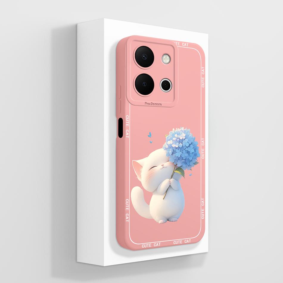 For Vivo Y36 4G 5G Case Soft Candy Painted Cover For Vivo Y 36 Premium Liquid Silicone Anti Drop Full Protection Back Cover Gift