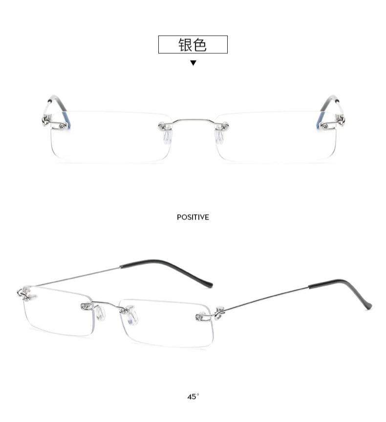 Blaulichtfilter Alterssichtigkeit Brille Randlos Stifthalter Tragbar Mit Anti-Fall Hochauflösend Anti-Ermüdung Lesebrille