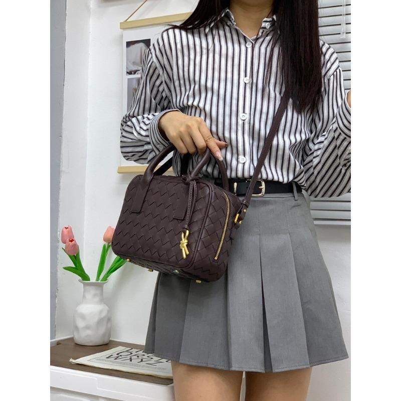 Νέα μικρή τετράγωνη τσάντα-κουτί χειροποίητη, γυναικεία τσάντα γνήσιο δέρμα, φορητή τσάντα ώμου messenger, τσάντα BD για μετακίνηση.