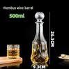 European Crystal XO Glass Decanter: Transparent Whiskey and Wine Bottle