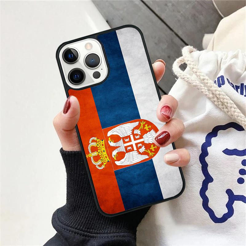 

Flag of Serbia Serbian Phone Case Cover For iPhone 17 Air 12 Plus Max for iPhone 17 Air 15 16 11 13 14 Pro Max Fundas iPhone 14pro max