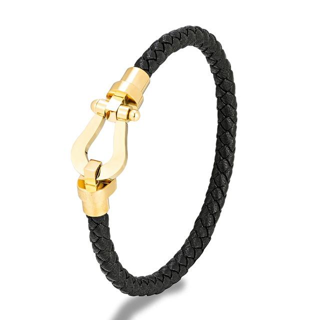 Bracelet Multi-color Braided Horseshoe Buckle Gold-plated Bracelet U-shaped Bracelet Men and Women Couple Bracelet 2026