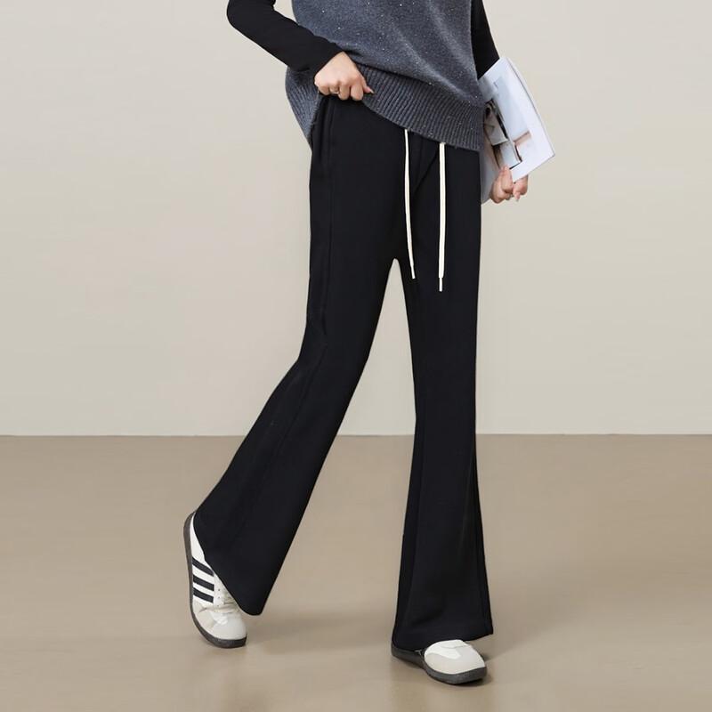 

Tatu Spliced Drawstring Flare Casual Pants M