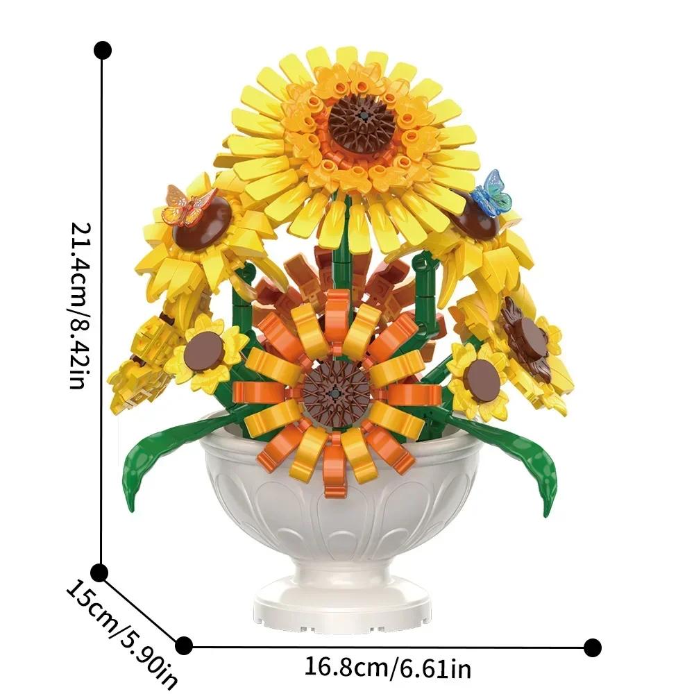 

Botanicals Flower Arrangement DIY Building Set Floral Home Dcor Kit Unique Centerpiece Idea Decorations for Cubicle 10345 bagged