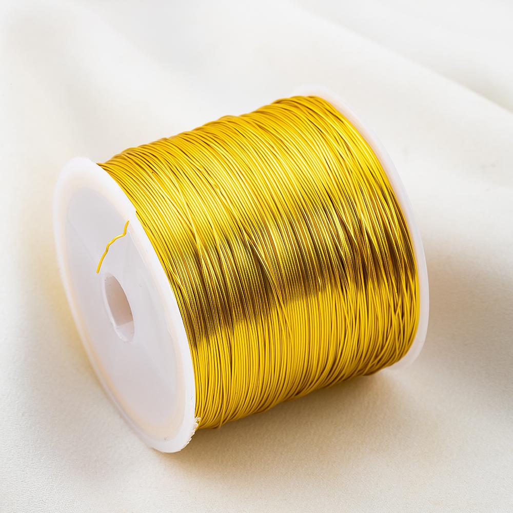 100m/Roll Gold Color Silver Colour Copper Wire for Jewelry Making DIY Bracelet Necklace DIY Colorfast Beading Wire Cord Strings