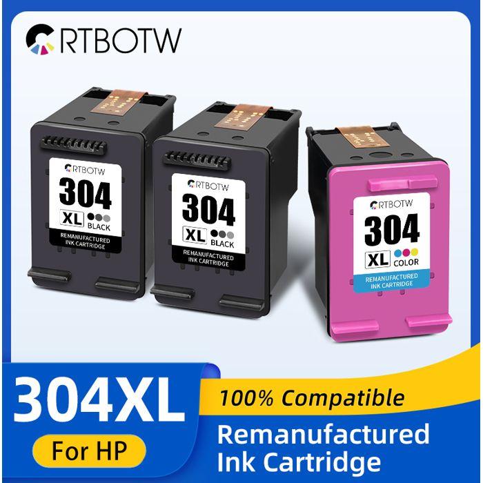 Cartouche D'Encre De Remplacement 304Xl, Pour Imprimante Hp 304 Hp304, Compatible Deskjet 2600 3700 5000 Série 2620 3720,1pcs black