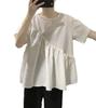 chiffon short simple [TASOGARA] T-shirt, adult, blouse, women's, sleeve, figure-covering top, autumn, summer, stylish, shirt, neat, (JP, alphabet, XL,