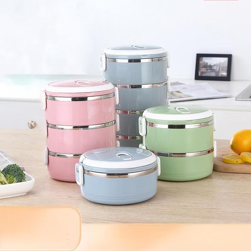 ZISIZ Portable Stainless Steel Compartment Lunch Box