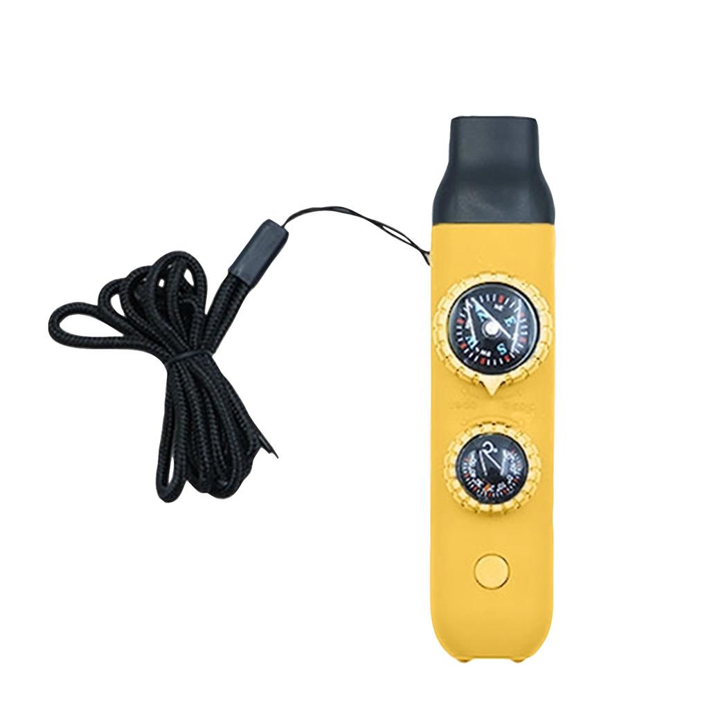 7-in-1 Snow Emergency Whistle, LED Light Whistle With Compass & , Portable Winter Gear, For Snowstorm Res