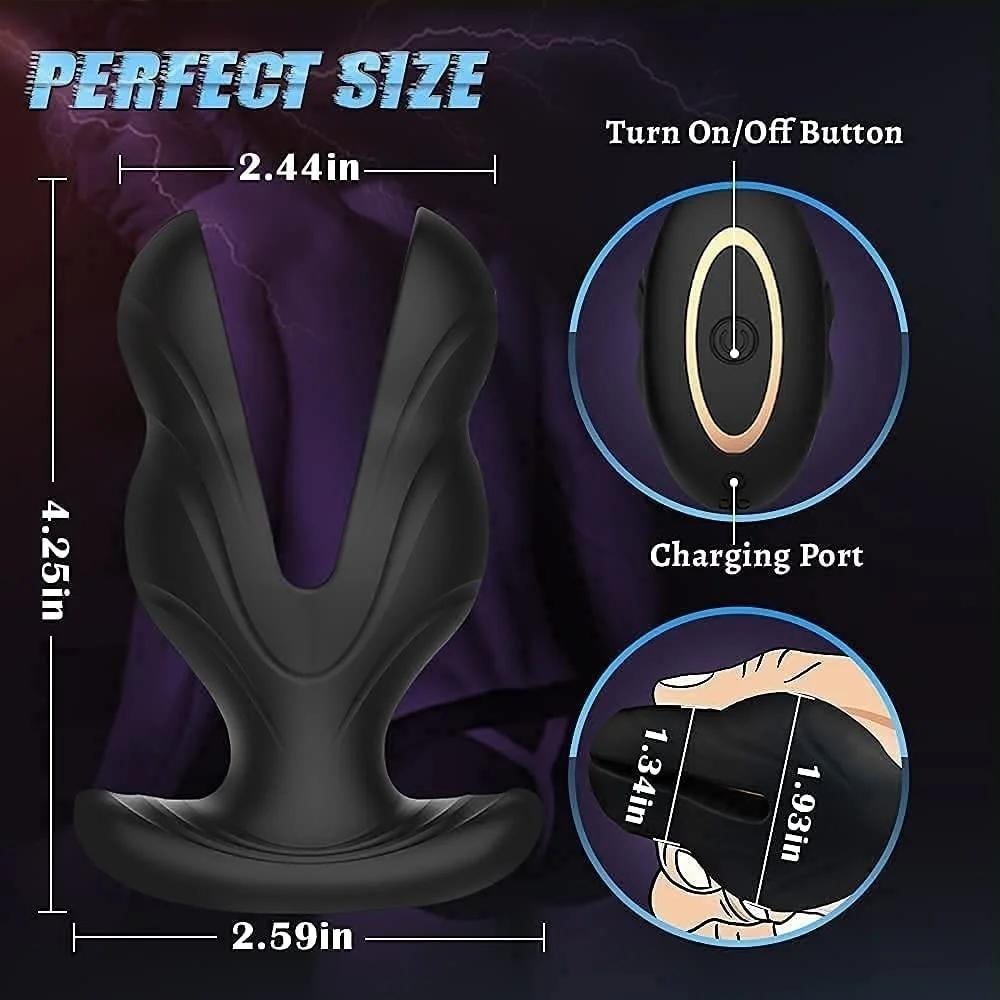Elektrický šok Anální Butt Plug Vibrátory pro muže Masáž prostaty Stimulátor klitorisu G-bodu Dálkové ovládání Vodotěsná Sexuální hračka pro dospělé