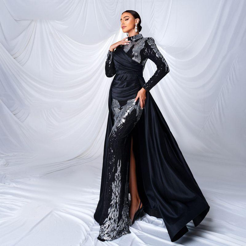 Sequin Evening Gown Birthday Party Formal Dress Plus Size Long Dress