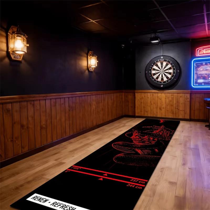 Covorașul de Darts Anti-Alunecare și Rezistent la Uzură Este Special Conceput Pentru Baruri de Acasă și Arcade de Jocuri. Este o covoraș de darts ușor de curățat