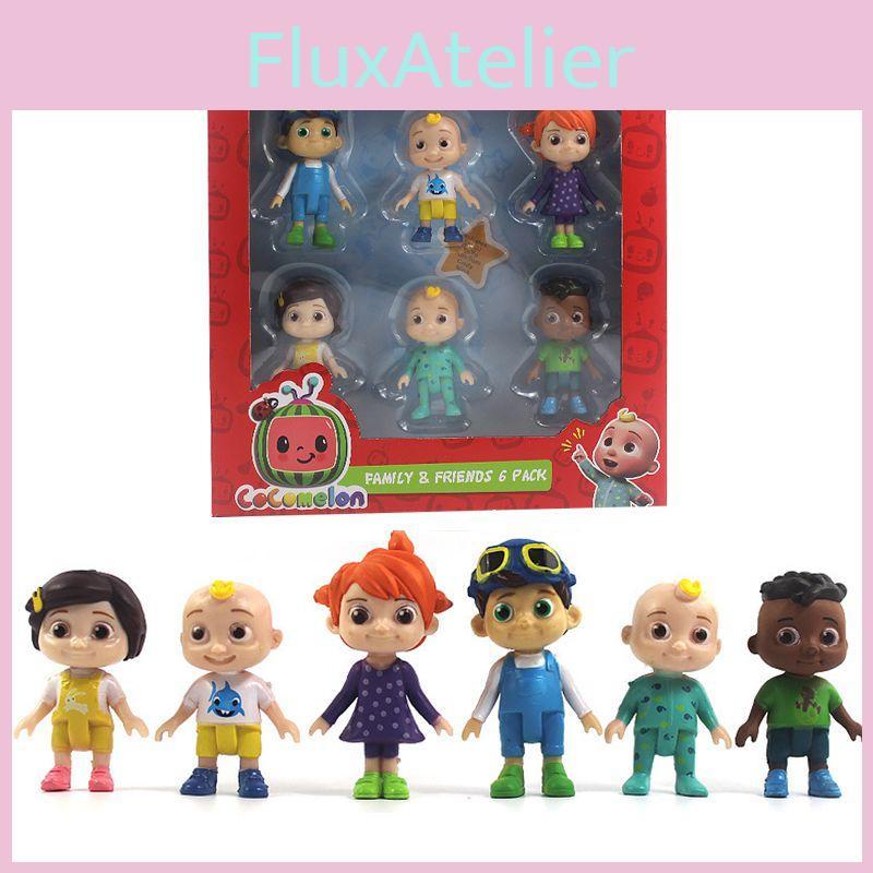 Adorable Cocomelon Family Friends 6 Pack Jj Figure Play Set Toy Miniatures