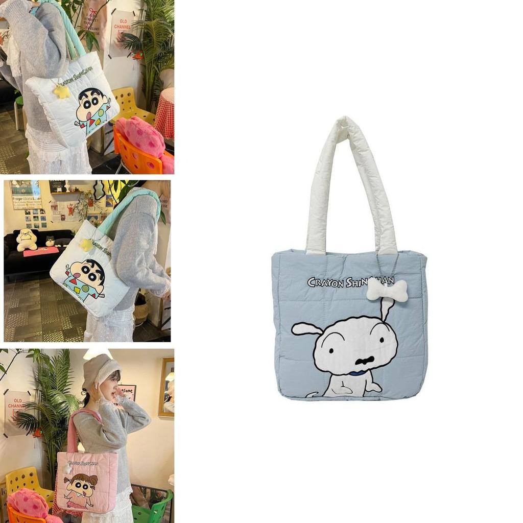 Crayon Shinchan Nylon Tote Bag With Letter Design For Daily Use