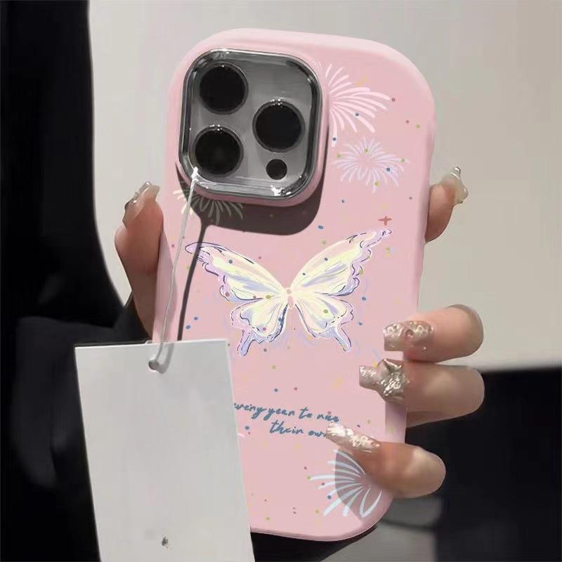 

The Firework Butterfly Is Suitable for The Apple 16pro Phone Case, 15promax Matte 14plus13 Anti-drop 12mini iphone7p/8p