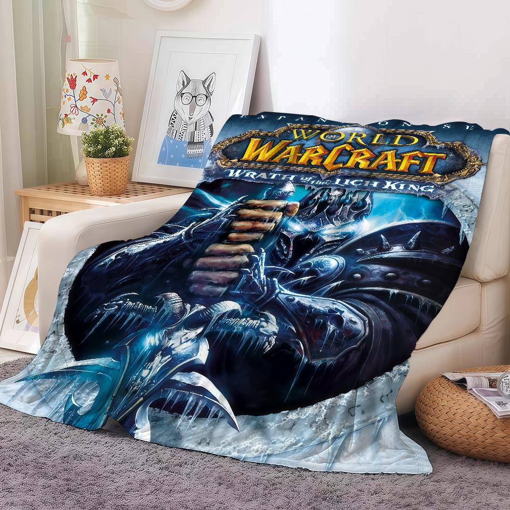 Game W-world Of Warcraft Blanket Warm And Soft Suitable For Bedroom Living Room Sofa Bed Office Travel Camping
