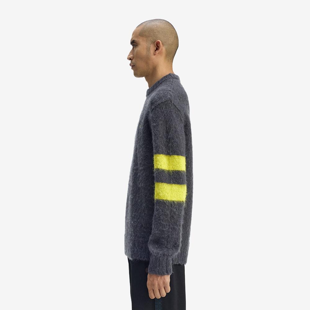 Fred Perry [Sharp] Chunky Tip Sleeve Knit - Anchor Grey Afpm2531551-297
