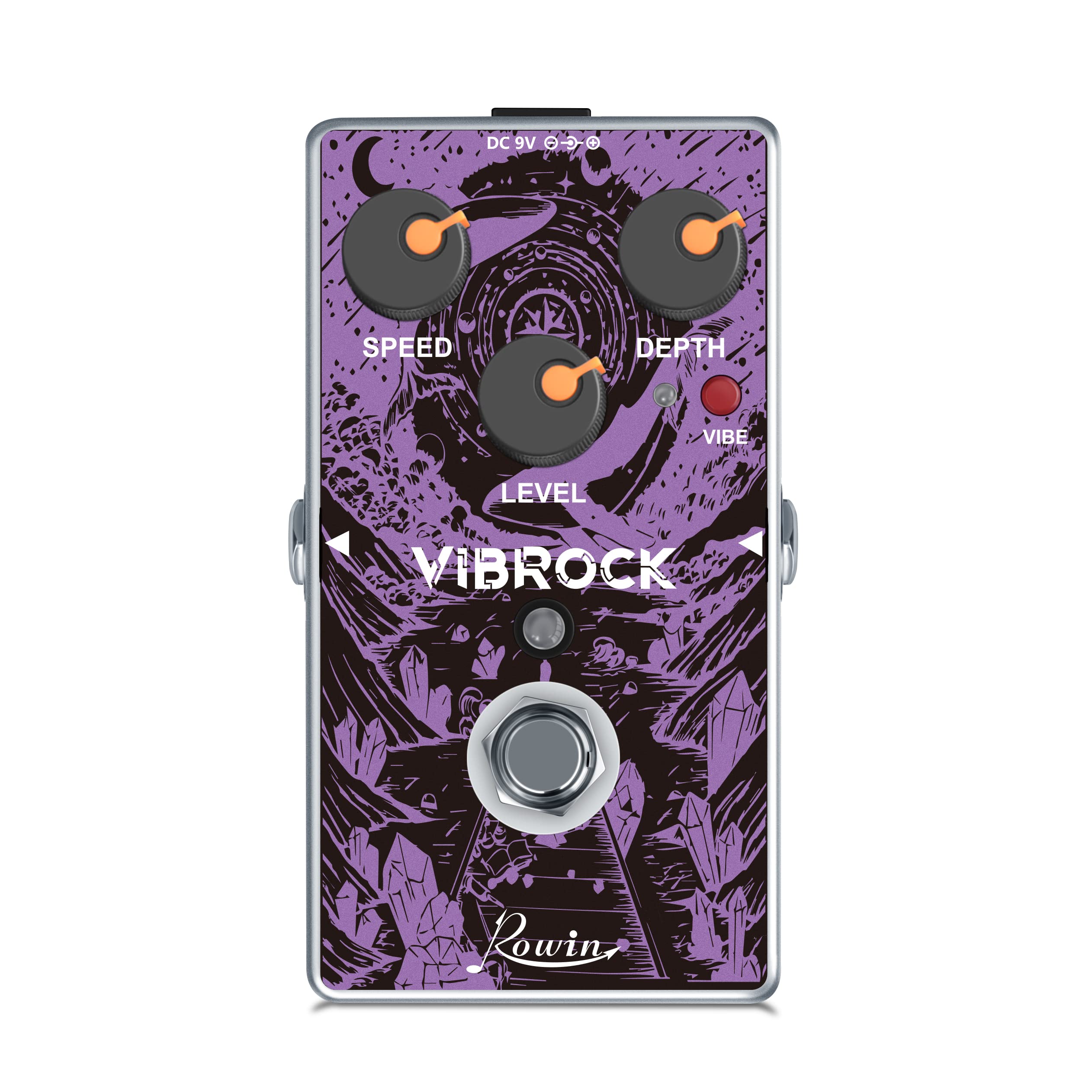 Rowin VIBROCK Chorus Tremolo Моноблочный Педаль Регулируемая Гитарная Педаль True Bypass RE-02