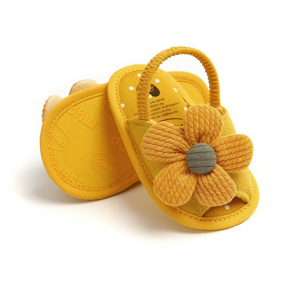 MYGGPP Sunflower Baby Princess Sandals Baby Sandals Female Small Princess Soft Bottom Summer New 0-12 Months