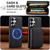 Leather Magsafe Detachable Phone Case for Samsung Galaxy S26 S25 Edge S24 Ultra S23 S22 Plus S21 S20 FE A17 A37 A57 Wallet Cover