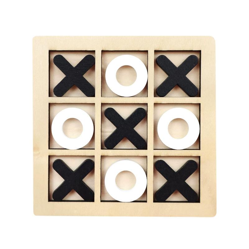 NEW Tic Tac Toe Kids Brain Training Wooden Chess Board Game Table Toy Educational Toy Parent-child Interactive Birthday Gift
