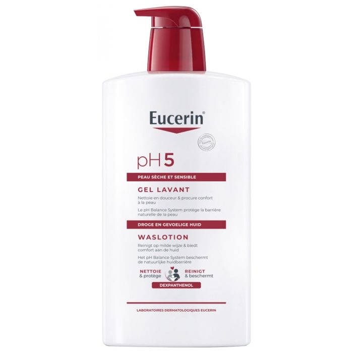 Gel Lavant - EUCERIN - PH5 - 1L - Hypoallergénique - Peaux Sensibles et Sèches