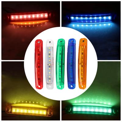 9LED Car Truck Side Warning Light Waterproof Signal Warning Lamp Lorry Trailer Marker Lamps Night Safty Indicator Warning Lights