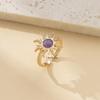 Collier Pendentif Zircon Opale Soleil Princesse Bague Bracelet Femmes Filles Fiançailles Bijoux Accessoires Cadeau